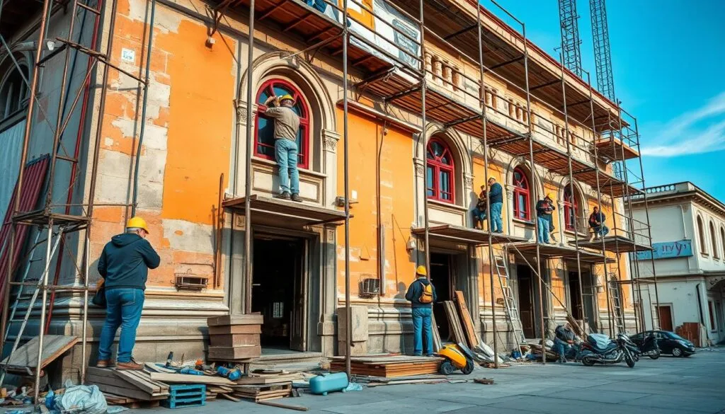 دور شركة إنشاءات في ترميم المباني